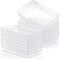 Wenqik Set of 12 Plastic Baskets for Organizing, Rectangular Trays for Desk Organization (Clear)