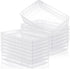 Wenqik Set of 12 Plastic Baskets for Organizing, Rectangular Trays for Desk Organization (Clear)