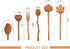 Natural Wooden Spoons and Forks Set (Set of 6) - Handmade Cooking Gift Ideas for Women, Mother's Day, Kitchen
