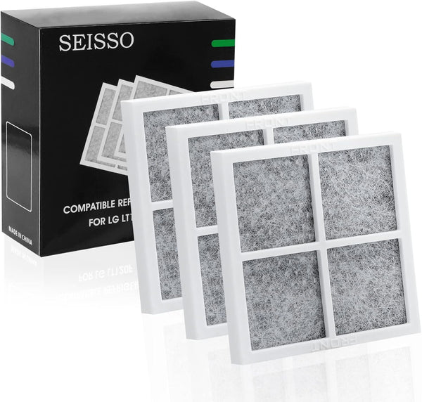 SEISSO Refrigerator Air Filter Replacement for LG LT120F, Compatible with Kenmore 46-9918, 3 Pack