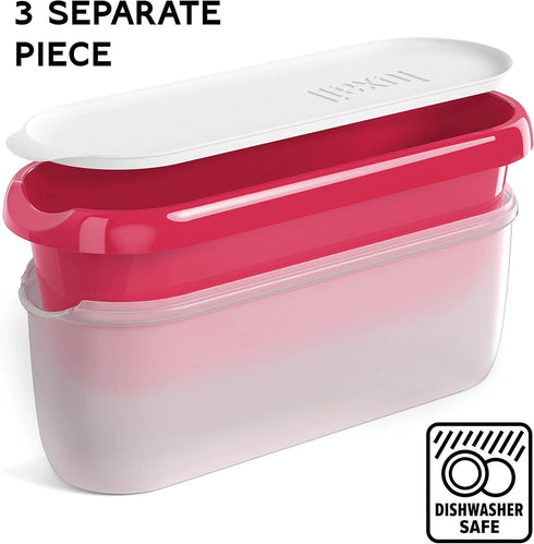 Lids,2 Pack, 1.5 Ice Cream containers for homemade ice cream, Reusable Storage Freezer ice cream Container With BPA