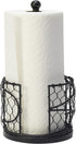 12.75-Inch Countertop Mikasa Gourmet Basics Farmer's Market Paper Towel Holder, - Decorative Iron Convenience, Black