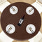 LUSHVIDA Round Waterproof Table Cover Elastic Vinyl Fitted Tablecloth Elastic Edged Plastic