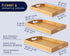 Set 3 Comfify Bamboo Serving Trays of Ottoman Trays for Food, Entertaining, and Decor Minimalist Design