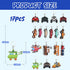 Gala Glow 17 Pack Set, Car Keychain Cartoon Vehcile Train Airplane Silicone Keyrings for Kids, Bulk Party Favors