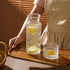 FQDGTFA Set, 21.6 Oz 6 Oz Counter, Set Bedside Water Carafe and Glass Glass Pitcher with Drinking Cup Lid