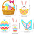 30 Pieces Happy Easter Paper Cutouts, Bunny Eggs Carrot Basket for Party Decorations
