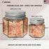 CROSS HOMES Pack 21 Set (6 4 oz 15 2 oz) Magnetic Spice Jars Combo Large + Small Refrigerator Hexagon Glass Spice Jar