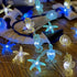 30LED 10ft Ocean Themed String Lights Marine Life Night Light Beach Dcor Sea Turtle Seahorse Starfish Clam Decorative
