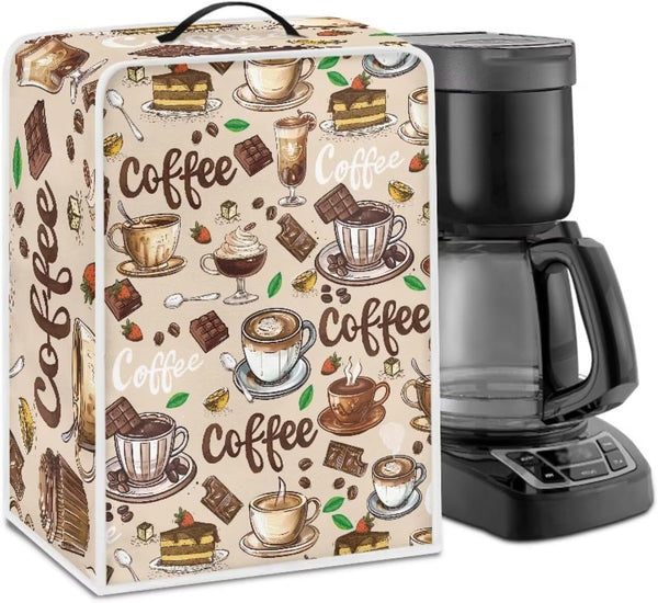 Coffee Maker Covers with Bees Pattern, Folding Dust Covers for Blender, Mixer, Juice Machine, Keep Coffee Machine Clean
