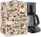 Coffee Bees Pattern Coffee Maker Covers, Folding Dust Covers with Top Handle for Home and Office