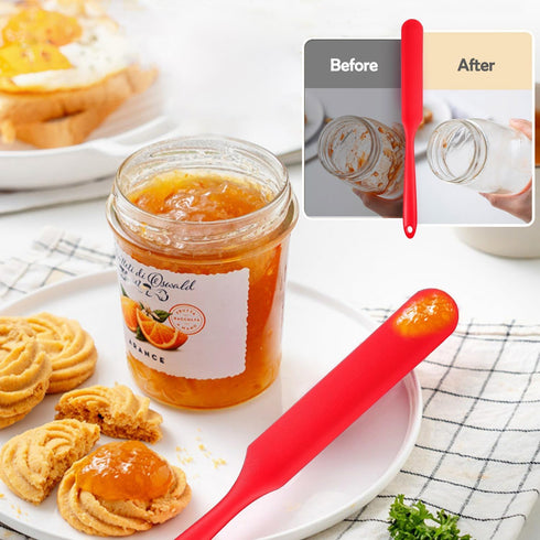 YZRIZX 3Pcs Set, Silicone Jar Spatula, Spatulas Kitchen Heat Resistant Jam Spreader for Baking Mixing Cake Cream Butter
