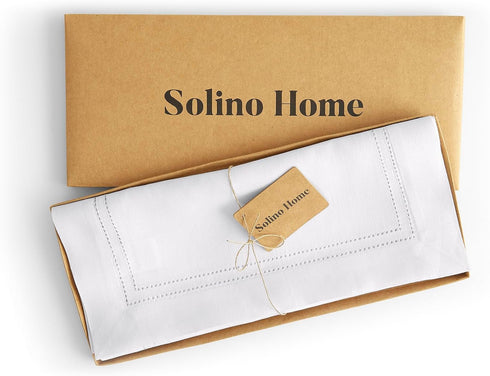 60 Inches 100% 14 60 Inch Summer, Solino Home Linen White Table Runner - Double Hemstitch, Pure Linen Coffee Table