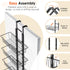 LUXEAR Over the Door Pantry Organizer, 6-Tier Adjustable Storage, No-Assembly Foldable Metal Hanging Organizer for