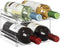 Lifewit Plastic Stackable Wine Rack for Refrigerator, Cabinet, Countertop, Holds 4 Bottles, Water Bottle Organizer