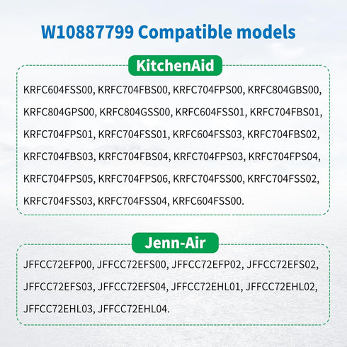 W10887799 W10795606 & W10671656 Refrigerator Door Shelf Bin, Compatible with KitchenAid JennAir Refrigerator