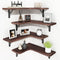 YGEOMER Corner Floating Shelves, Wall Mounted Corner Shelf for Bathroom, Kitchen, Bedroom,