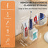 3 Countertop/Kitchen/Office Toothbrush Holders for Bathrooms, Slots Detachable Toothbrush Holder Wall Mounted