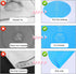 Silicone Baking Mat: Round Cake Mat with Measurements for Pastry Baking Sheet, Non-Stick and Heat Resistant, Blue