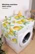 Microwave Oven Dust Cover, Yellow Lemon Watercolor Fruits Anti-Slip Refrigerator Dust Cover Washing Machine Top Cover with Storage Pockets 12" X 35"