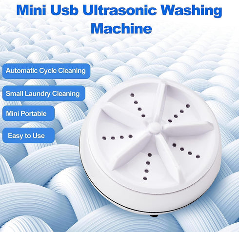 Portable Washing Machine, Mini Ultrasonic 3 in 1 Dishwashers for Home, Business, Travel, College Room, RV (3.5IN)