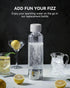 1L MOKKOM Soda Maker Bottle, Reusable Sparkling Water Bottles, BPA Free PET Carbonating Bottles, Replacement Bottle