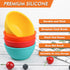 Webake Small Silicone Bowls, 4 Pack 8oz Prep Bowls Unbreakable Ice Cream Snack Bowls Side Dishes Small Bowls for Dipping Prep Dessert Serving, Oven and Dishwasher Safe Ramikens by Webake