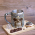 13oz Skull Coffee Mug, Viking Skull Beer Mugs with Stainless Steel Liner, Gift for Men, Father's Day Gifts