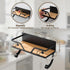 SUNTECH Magnetic Paper Towel Holder for Fridge, Black Kitchen Roll Holder with Shelf Wall Mount, Magnetic Spice Rack