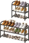 kiplant Shoe Rack for Closet, 3-Tier Expandable Closet Shoe Rack Metal Organizer, Heavy