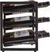 IBUYKE Stackable Wine Rack | 3 Tier Wine Storage Shelf for 12 Bottles | Inserts for Cabinet, Countertop, Pantry, Bar