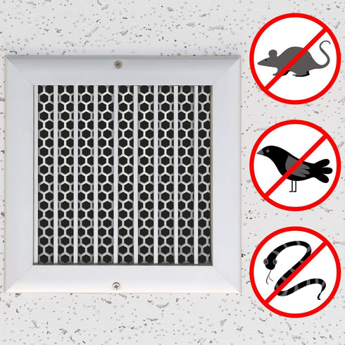 Dryer Vent Grill Screen with Aluminum Built Bird Guards, Stops Birds Nesting in Vents, 3 Inch to 8 Inch, 2 Pack