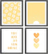 You are My Sunshine Boho Sage Yellow Sun Sunshine Daisy Flower Hearts