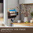 Colingmill 5 Magnetic Mail and Key Holder for Wall Fridge Wooden Mail Organizer with Key Hooks for Home Bedroom Fridge