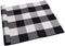 SEEKSEE Cotton Buffalo Plaid Rug, 2'x3' Black and White Checked Washable Doormat