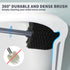 Toilet Brush and Holder 2 Pack, Toilet Bowl Brush with Extra Long Handle, Toilet Scrubber and Covered Holder, Toilet Brushes for Bathroom-Space Saving, Covered Brush, Durable, Deep Cleaning(Grey) by uptronic