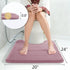 Yimobra Memory Foam Toilet Bath Mat U-Shaped - 24 X 20 Inches, Soft Non-Slip Rug, Mauve