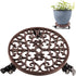Idzo Capacity 350 lbs Plant Caddy with Wheels Heavy Duty Cast Iron