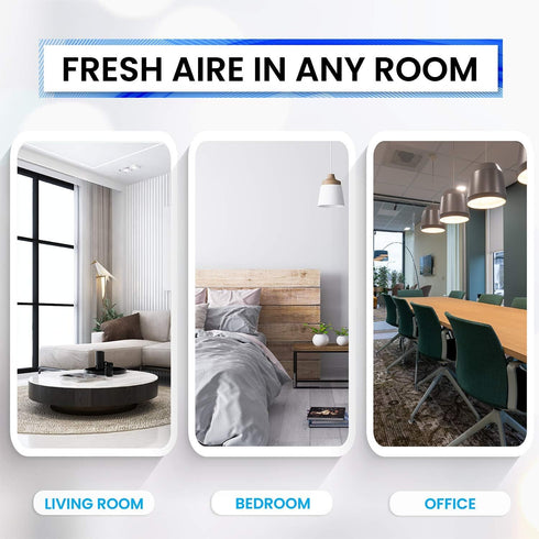 7 Bluonics Fresh Aire Water Air Washer, Air Revitalizer & Freshener with Night Light LED Changing Colors & White Noise