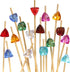 BambooMN 5.9" Decorative Acrylic Gem End Bamboo Cocktail Picks, 300 Pcs for Events, Restaurants, Buffets