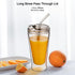 Borosilicate Glass Straws for 16 oz Tumbler, 9 inch 8mm BPA Free, Reusable Clear Bent Skinny Drinking Straws
