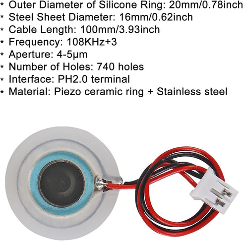4Pcs USB Humidifier Module, USB Spray Module Circuit Board, 5V Atomization Plate for DIY Incubation Equipment