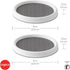 Copco 9 Inch Non Skid Pantry Cabinet Lazy Susan Turntable, Set of 2, White and Gray