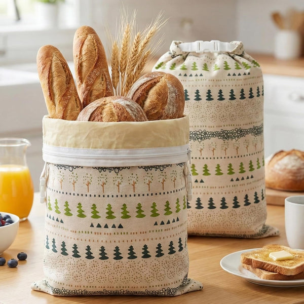 Coizyoe Reusable Beeswax Bread Bags-17"x13" Large Bread Bags for Sourdough & Homemade Cloth