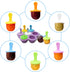 Silicone Popsicle Molds, 7-cavity DIY Ice Pop Mold with Colorful Sticks for Non-Stick Cake Molds (Purple)