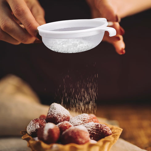 HIC Kitchen Double-Ear Fine Mesh Strainers, BPA Free, Set of 4 Sizes - 3, 4, 5.5, and 7-Inch Diameter