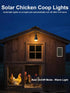 Bulbs 3 4 Dusk to Dawn Solar Light Waterproof, Rechargeable Chicken Coop Light with Timer, Color Temperatures, Light