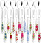 14 Pcs Dessert Forks and Spoons Set, Stainless Steel Cutlery with Porcelain Handles for Cake, Tea, Pastry, Dessert,