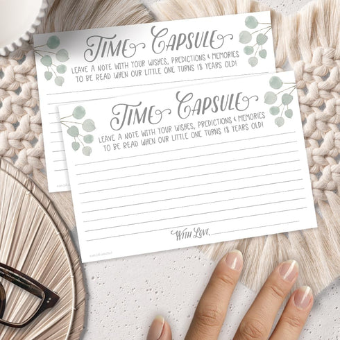 m&h invites Time Capsule Message Cards - 50 Count for Baby Shower or 1st Birthday Game Activity