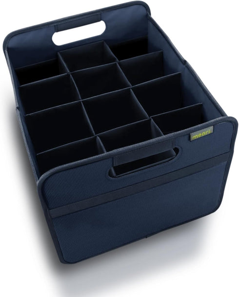 meori Marine Foldable Wine Carrier 12 Blue Protects Carry Glassware Liquor Storage